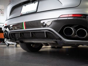 Alfa Romeo Stelvio Rear Diffuser - Carbon Fiber - Quadrifoglio Model Alfa Romeo Stelvio Rear Diffuser - Carbon Fiber - Quadrifoglio Model